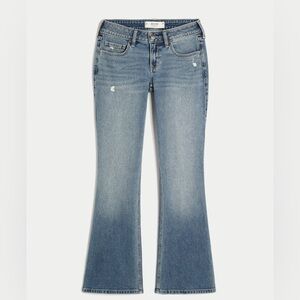 Hollister Low-Rise Distressed Medium Wash Bootcut Jeans